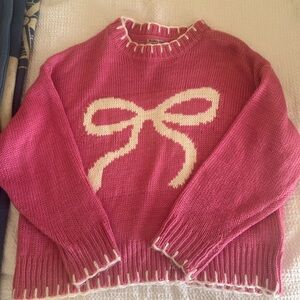 Pink Bow Sweater